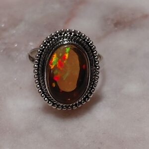 Sterling Silver Ethiopian Opal Ring